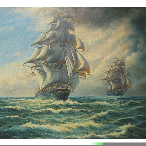 BOAT-SEA 003 OIL PAINTING ON CANVAS 20"X24"