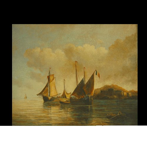 BOAT-SEA 004 OIL PAINTING ON CANVAS 20"X24"