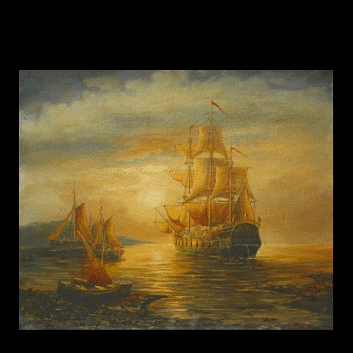 BOAT-SEA 006 OIL PAINTING ON CANVAS 20"X24"