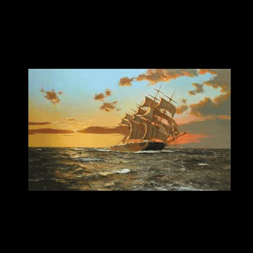 BOAT-SEA 010 OIL PAINTING ON CANVAS 20"X24"
