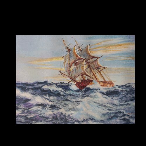 BOAT-SEA 017 OIL PAINTING ON CANVAS 20"X24"