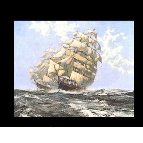 BOAT-SEA 019 OIL PAINTING ON CANVAS 20"X24"