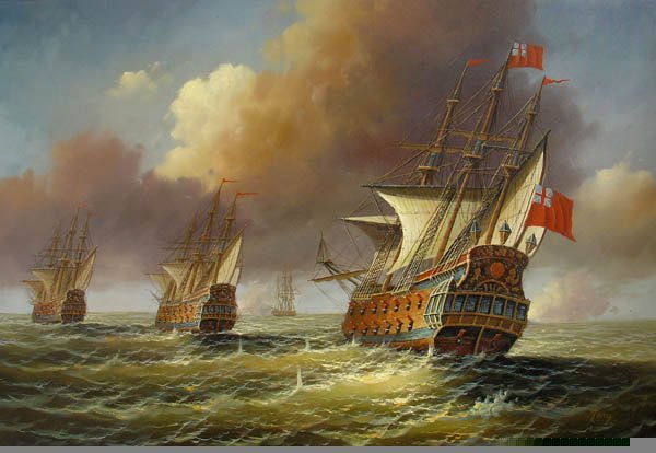 BOAT-SEA 022 OIL PAINTING ON CANVAS 20"X24"
