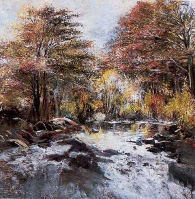 NATURE SCENERY OIL PAINTING ON CANVAS 20"X24"