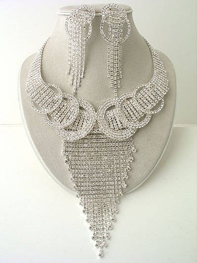 Designer Circle and V Necklace/Earring Set Reg $169.99