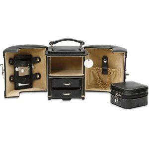 Black Leatherette Jewelry Case - Great for Travel Reg $59.99