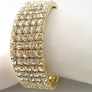 5 Line Rhinestone Stretch Bracelet Reg $59.99