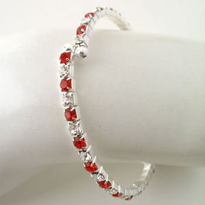 Open ended Rhinestone Bangle