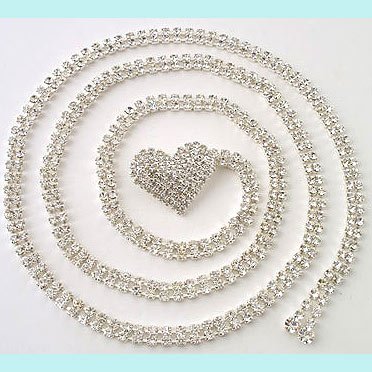2 Line Heart Rhinestone Buckle Reg $79.99