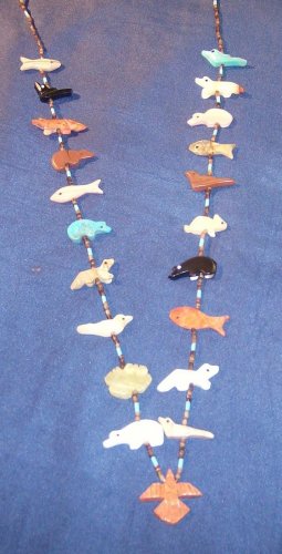 1 Strand Necklace-Apple Coral Eagle Bottom