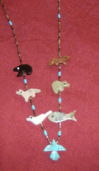 Mini Necklace-Turquoise Eagle Bottom