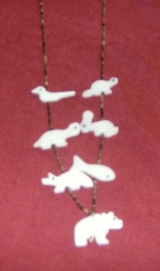 Mini All White Marble Necklace