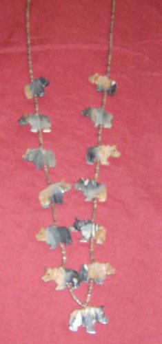 All Same Animal Necklace-White Marble