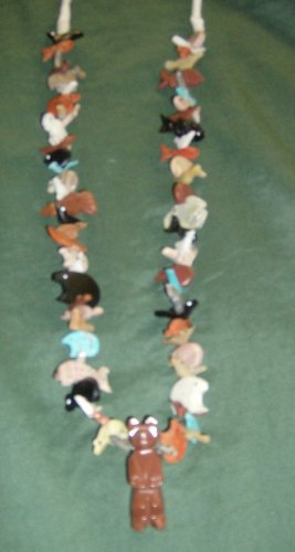 Stack Necklace with Pipestone Standing Bear Bottom