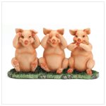 See, Hear Speak No Evil Pigs