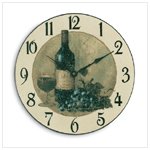 Wood Wine Theme Wall Clock