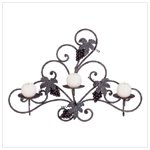 Metal and Grapes Wall Candle Holder