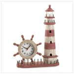 Wood Lighthouse Clock
