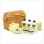Apple Bath Set in Willow Basket