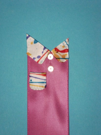 Hot Pink Satin Ribbon Bookmark with Hologram Sequin and Colorful Ribbon Embelishments