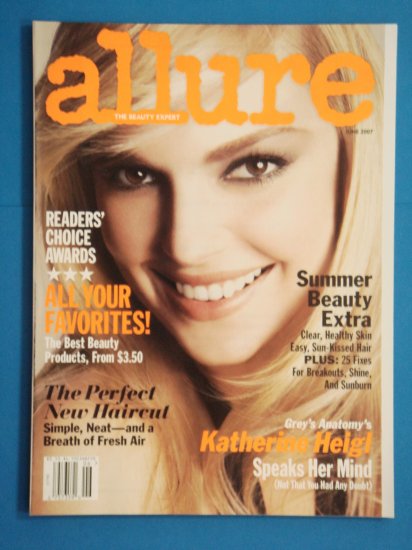 Allure Magazine June 2007 Issue with Katherine Heigl on cover