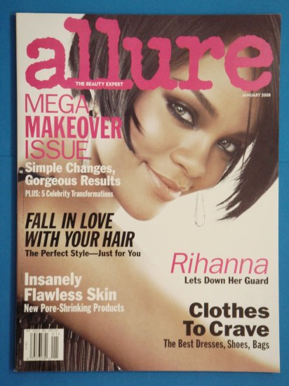 Allure Magazine January 2008 Issue with Rihanna on the cover