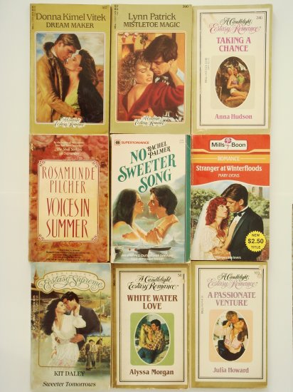 Retro Romance Book Lot 4 A Candlelight Ecstasy Romance four novels