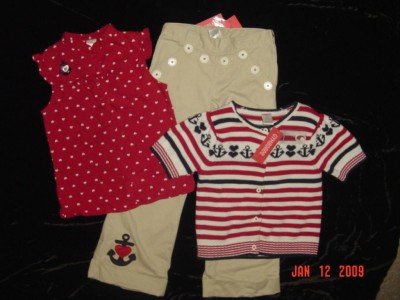 GYMBOREE~BON VOYAGE~3 PIECE~SAILOR~PANT~TOP~SWEATER~S 6