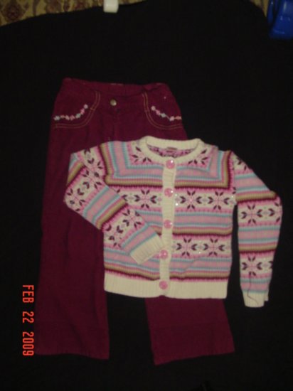 GYMBOREE~PARK CITY LUXE~OUTFIT~2 PIECE~PANT~SWEATER~S 6