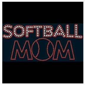 Softball Mom Rhinstone