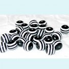 20 Pieces of 10mm Black and White Striped Acrylic Beads Free Shipping 20 Pieces of 10mm Black and White Striped Acrylic Beads Free Shipping