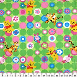 Winnie the Pooh Bright Dots Green 72x60