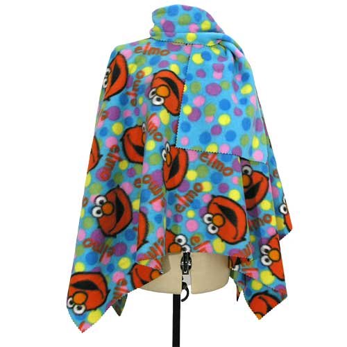 Elmo Dots Poncho & Scarf