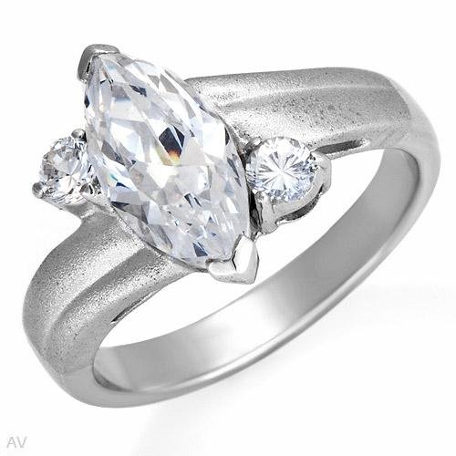 Cubic Zirconia ring set in Sterling Silver