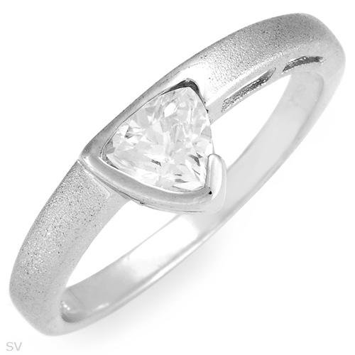 Cubic Zirconia ring set in Sterling Silver
