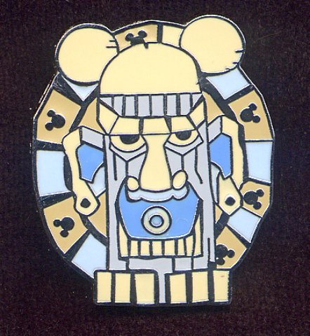 Disney Cast Lanyard Hidden Mickey 2008 Blue & Gray Tiki Pin