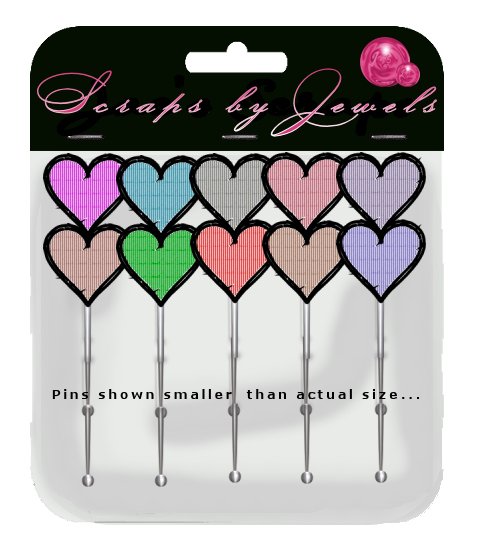 Jagged Heart Stick Pins