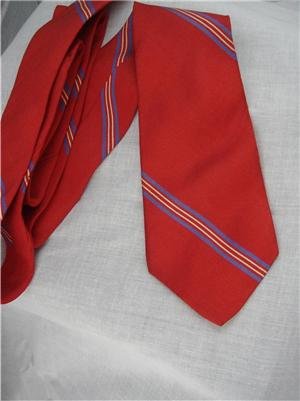 Vintage Calvin Klein Silk Red Striped Tie 80s