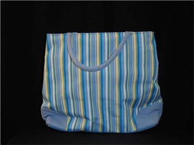 Striped Blue & Yellow Handbag NWOT
