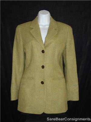 Green tones Talbots Wool Blazer Jacket Sz 4