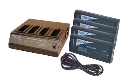 Switronix SX-NP4 - 1 NC-4LJ NP Charger, 4 NP-L60 NiMH batteries