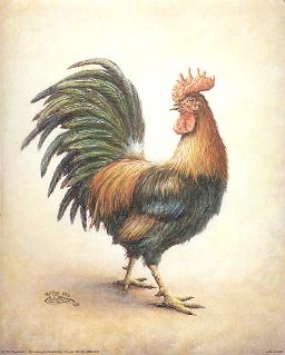 2001 PRINT #22: RIGHT FACING ROOSTER 8 X 10 MINT