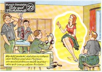 GERMAN FANTASY MILITARY CARTOON POSTCARD # 22 UNUSED MINT