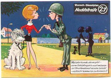 GERMAN FANTASY MILITARY CARTOON POSTCARD # 21 UNUSED MINT