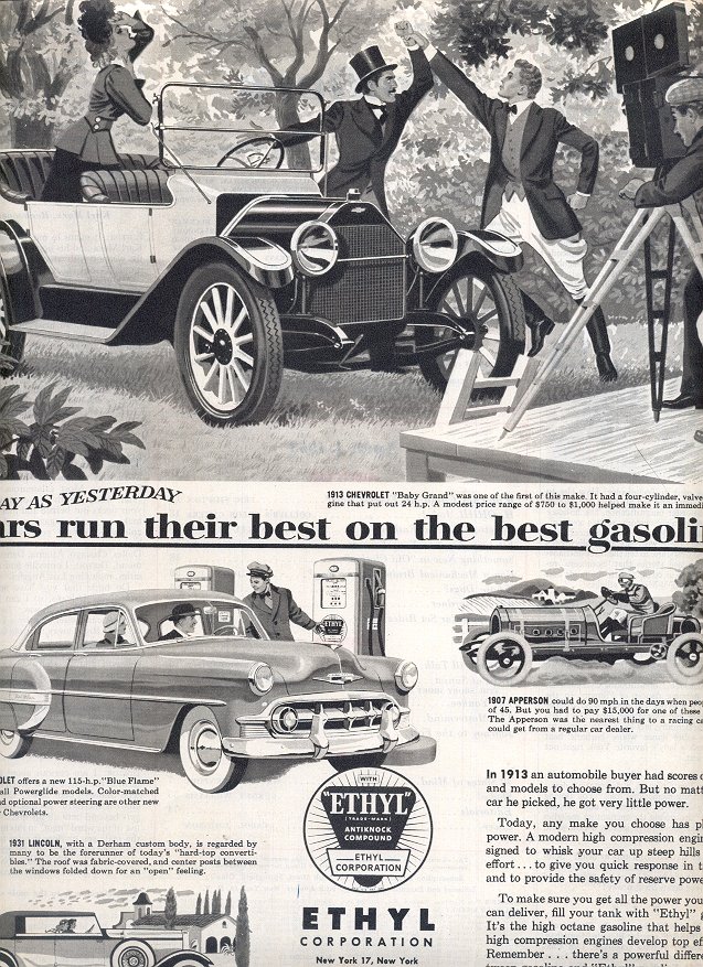 1953 ETHYL CORPORATION GASOLINE MAGAZINE AD (165)