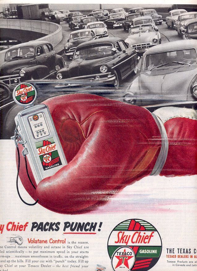 1953 SKY CHIEF TEXACO GASOLINE - THE TEXAS COMPANY MAGAZINE AD (169)