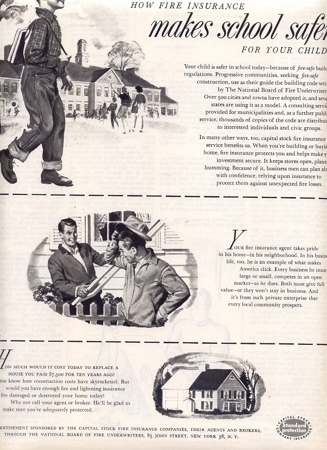1953 CAPITAL STOCK FIRE INSURANCE COMPANIES MAGAZINE AD (173)