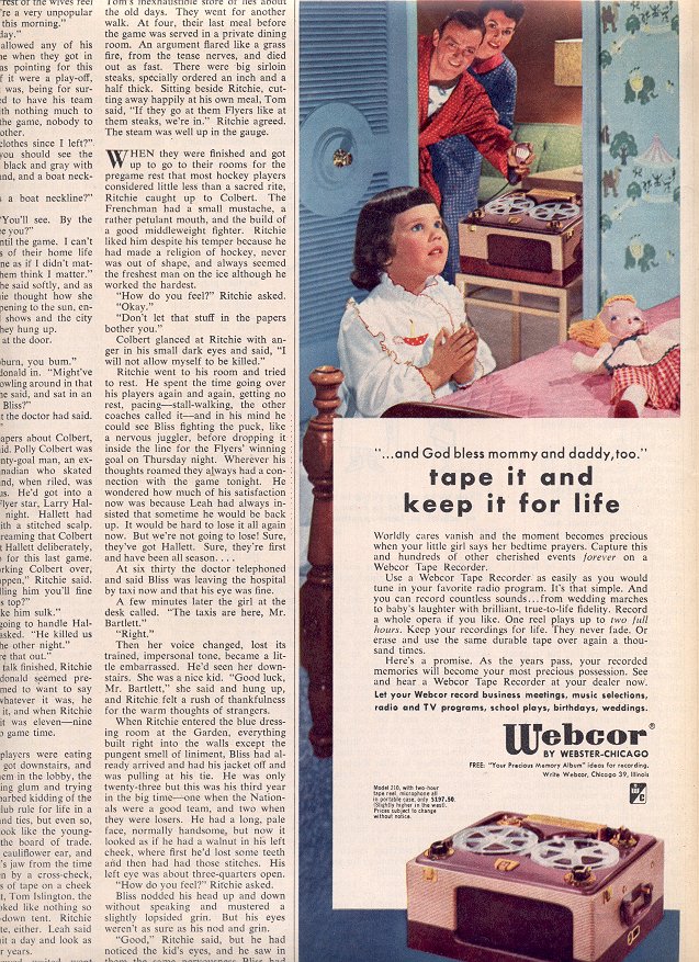1953 WEBCOR TAPE RECORDER MAGAZINE AD (178)