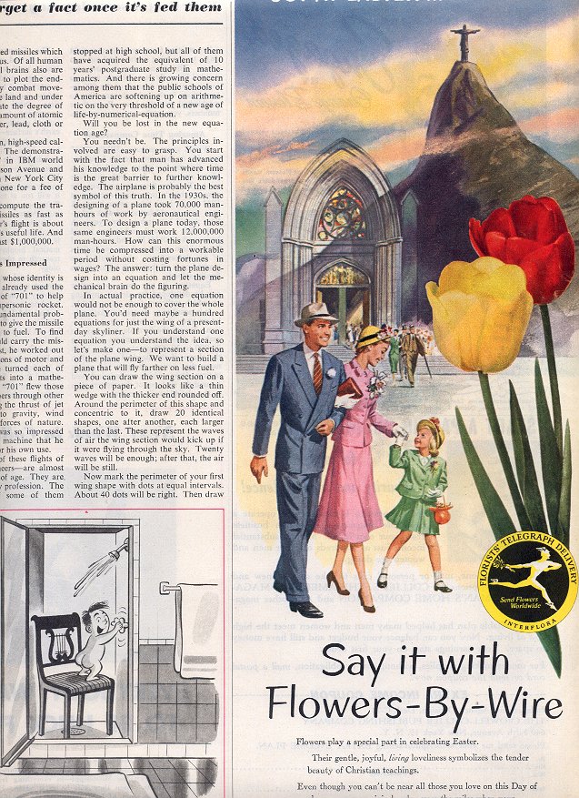 1953 FTD - FLORISTS' TELEGRAPH DELIVERY ASSOCIATION MAGAZINE AD (182)