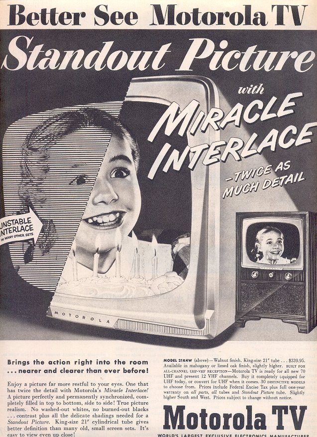 1953 MOTOROLA TV MAGAZINE AD (191)